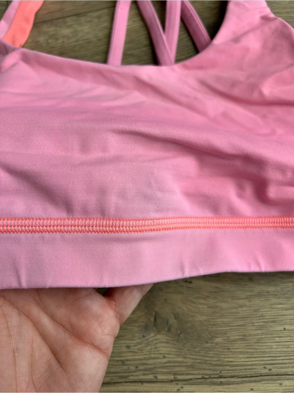 Lululemon Pink Strappy Sports Bra